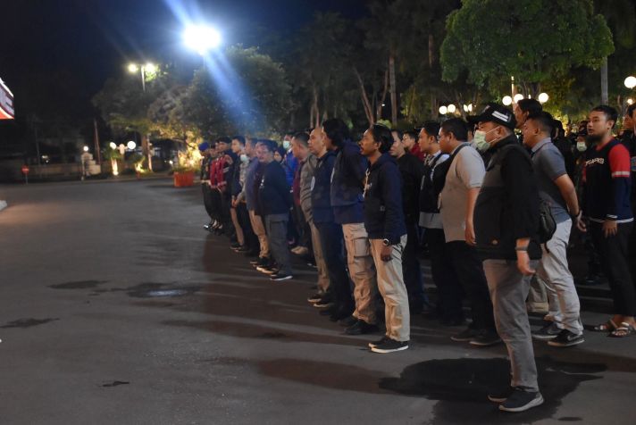 petugas saat apel sebelum menggelar razia, foto Dokumen