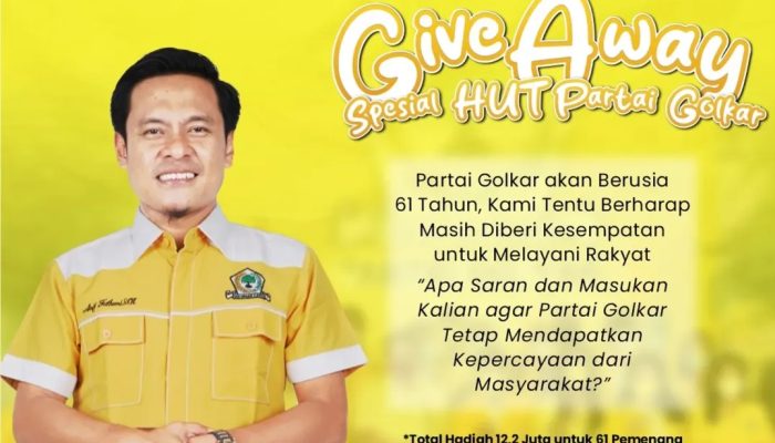 HUT ke-61 Golkar Sapa Warga Lewat Giveaway: Tegaskan Politik yang Mau Mendengar